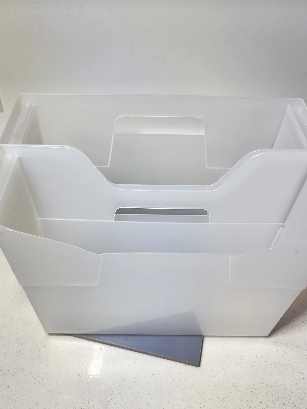 2 Pack White Plastic File Organizer - Home Office Storage Made In USA